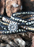 Boho Bracelet, RH 5 Layers Leather Wrap Bracelet, Natural Stones, Rose Quarts Silver